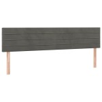 vidaXL Tăblii de pat, 2 buc, gri închis, 80x5x78/88 cm, catifea