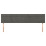 vidaXL Tăblii de pat, 2 buc, gri închis, 80x5x78/88 cm, catifea