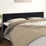 vidaXL Tăblii de pat, 2 buc, negru, 80x5x78/88 cm, catifea vidaXL Tăblii de pat, 2 buc, negru, 80x5x78/88 cm, catifea