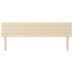 vidaXL Tăblii de pat, 2 buc, crem, 90x5x78/88 cm, textil