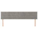 vidaXL Tăblii de pat, 2 buc, gri deschis, 90x5x78/88 cm, catifea vidaXL Tăblii de pat, 2 buc, gri deschis, 90x5x78/88 cm, catifea