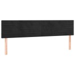 vidaXL Tăblii de pat, 2 buc, negru, 90x5x78/88 cm, catifea