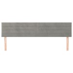 vidaXL Tăblii de pat, 2 buc, gri deschis, 100x5x78/88 cm, catifea vidaXL Tăblii de pat, 2 buc, gri deschis, 100x5x78/88 cm, catifea