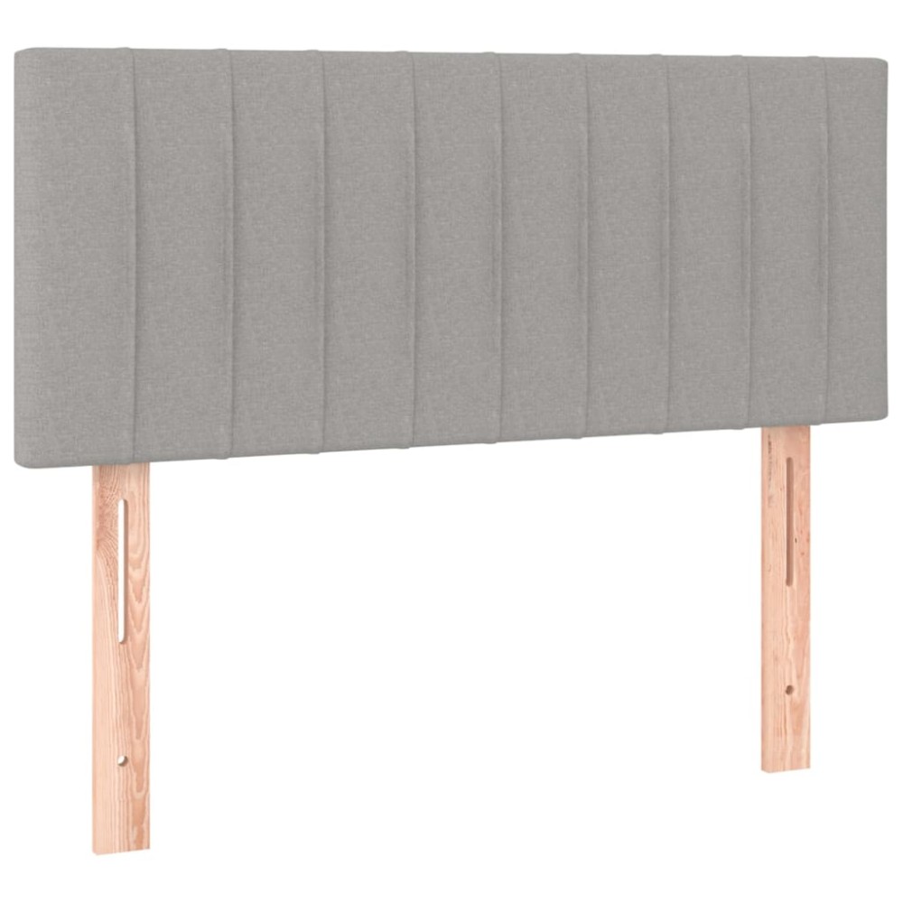 vidaXL Tăblie de pat, gri deschis, 80x5x78/88 cm, textil