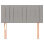 vidaXL Tăblie de pat, gri deschis, 80x5x78/88 cm, textil