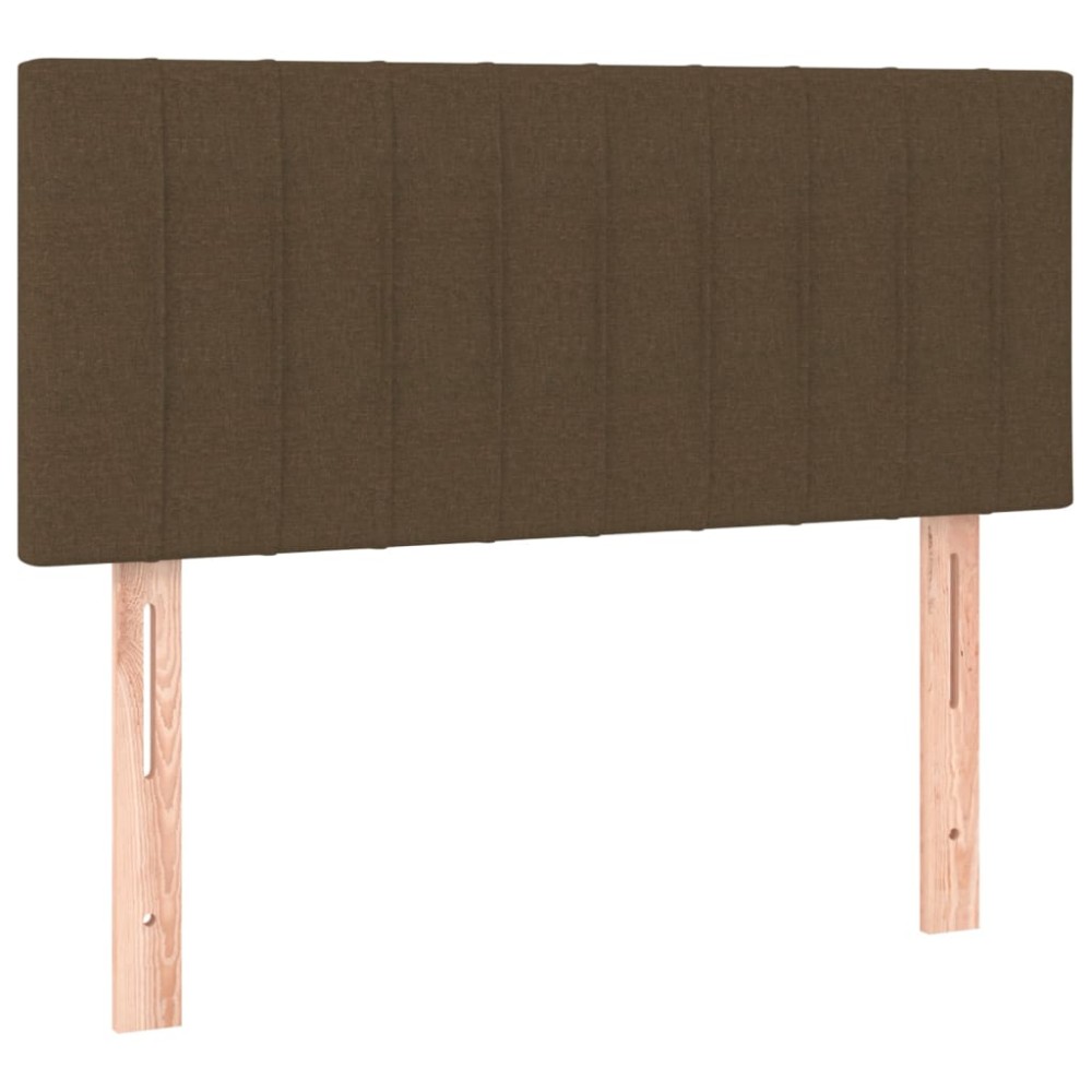vidaXL Tăblie de pat, maro închis, 80x5x78/88 cm, textil