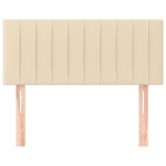 vidaXL Tăblie de pat, crem, 80x5x78/88 cm, textil