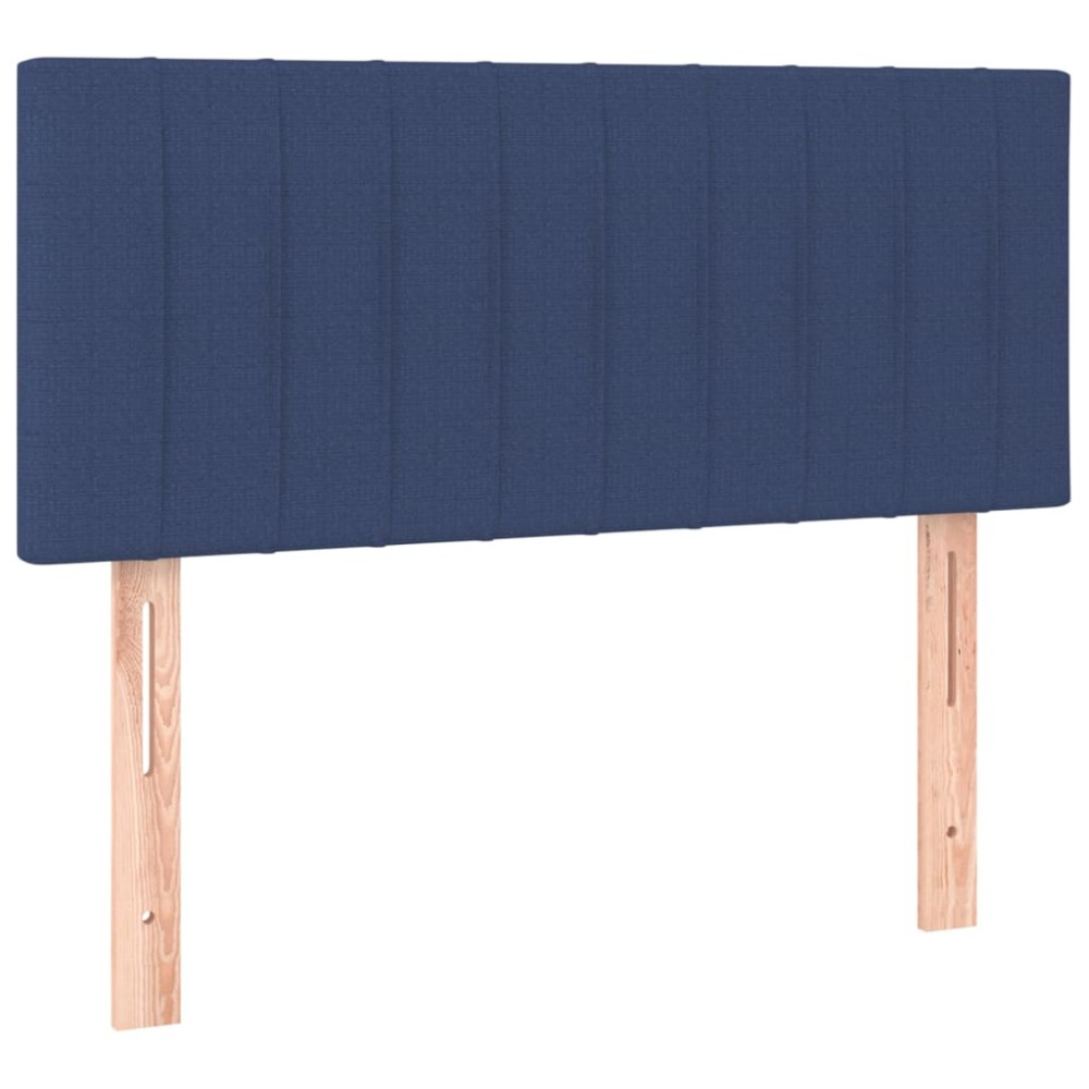 vidaXL Tăblie de pat, albastru, 80x5x78/88 cm, textil