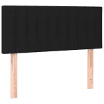 vidaXL Tăblie de pat, negru, 90x5x78/88 cm, textil