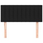 vidaXL Tăblie de pat, negru, 90x5x78/88 cm, textil