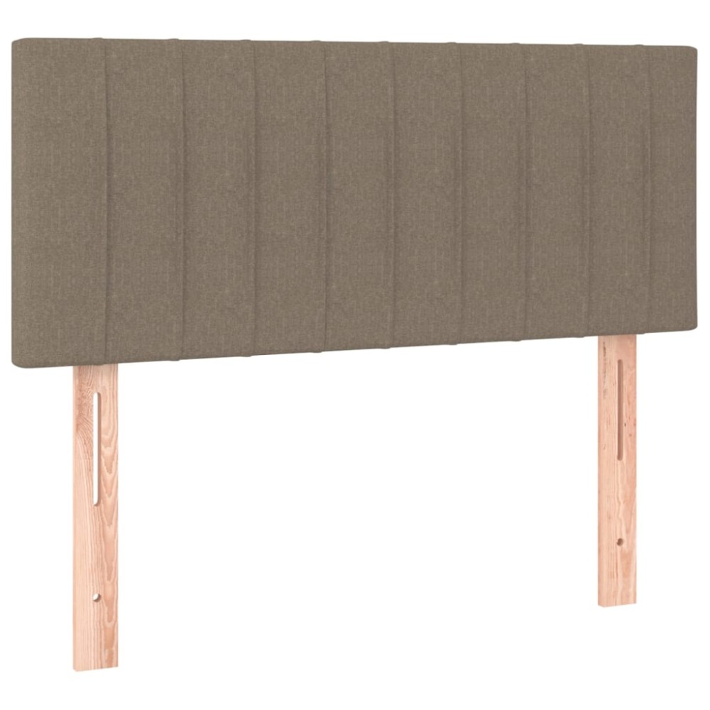 vidaXL Tăblie de pat, gri taupe, 90x5x78/88 cm, textil