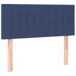 vidaXL Tăblie de pat, albastru, 90x5x78/88 cm, textil