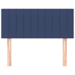 vidaXL Tăblie de pat, albastru, 90x5x78/88 cm, textil