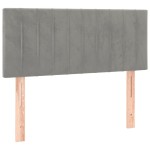 vidaXL Tăblie de pat, gri deschis, 90x5x78/88 cm, catifea