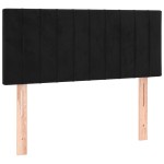 vidaXL Tăblie de pat, negru, 90x5x78/88 cm, catifea