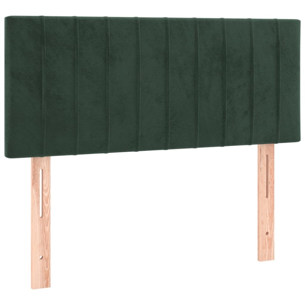 vidaXL Tăblie de pat, verde închis, 90x5x78/88 cm, catifea