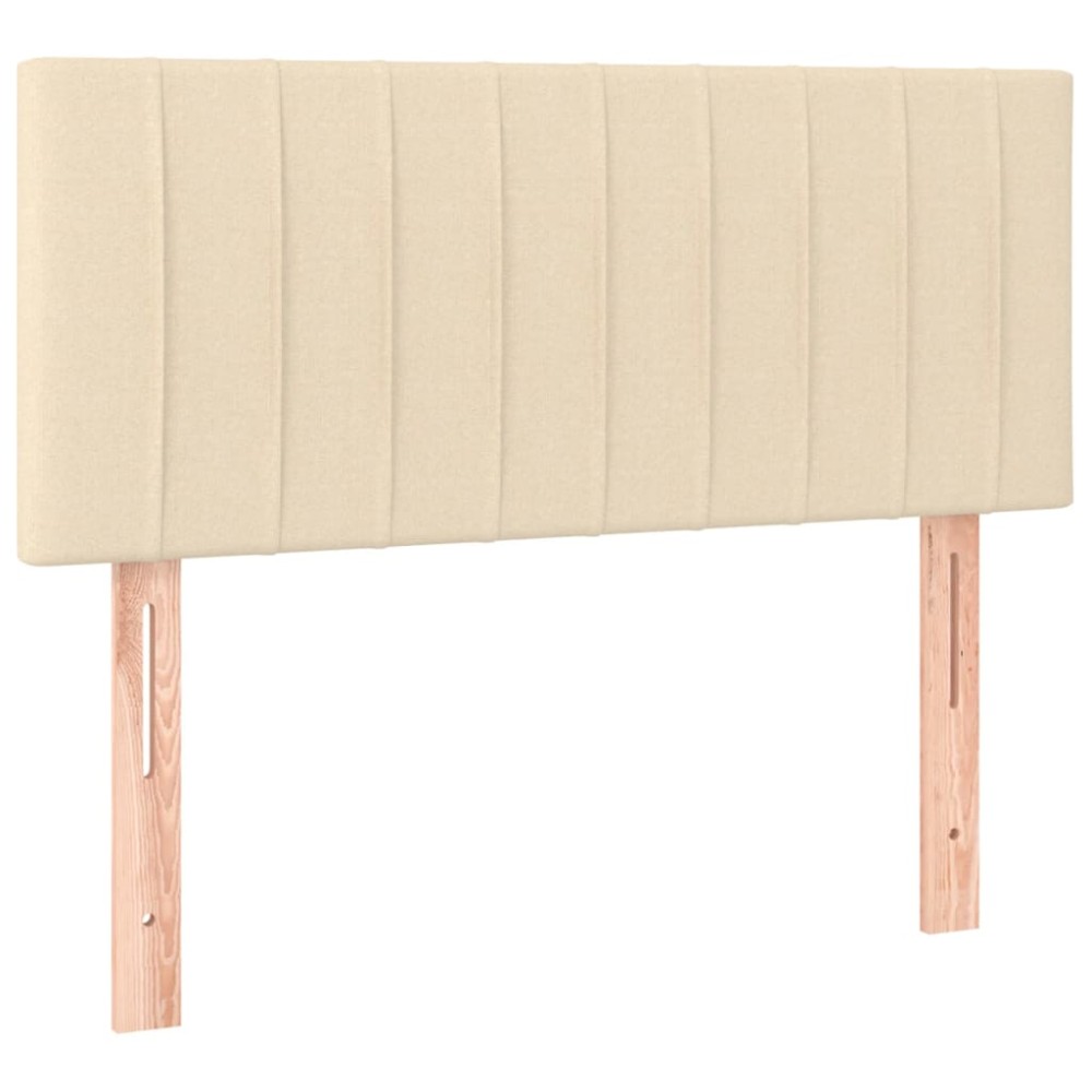 vidaXL Tăblie de pat, crem, 100x5x78/88 cm, textil