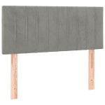 vidaXL Tăblie de pat, gri deschis, 100x5x78/88 cm, catifea