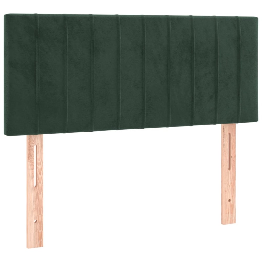 vidaXL Tăblie de pat, verde închis, 100x5x78/88 cm, catifea