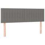 vidaXL Tăblii de pat, 2 buc., gri închis, 72x5x78/88 cm, textil vidaXL Tăblii de pat, 2 buc., gri închis, 72x5x78/88 cm, textil