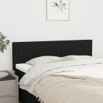 vidaXL Tăblii de pat, 2 buc., negru, 72x5x78/88 cm, textil vidaXL Tăblii de pat, 2 buc., negru, 72x5x78/88 cm, textil