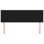 vidaXL Tăblii de pat, 2 buc., negru, 72x5x78/88 cm, textil vidaXL Tăblii de pat, 2 buc., negru, 72x5x78/88 cm, textil