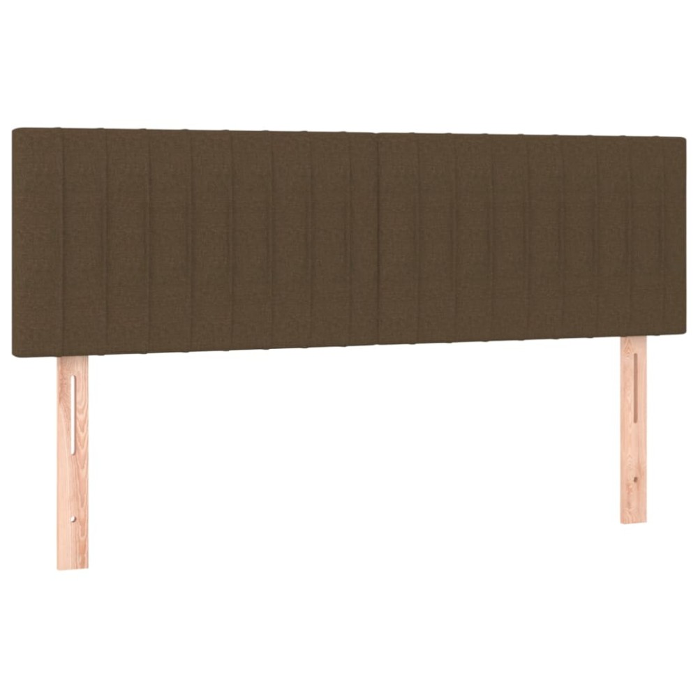 vidaXL Tăblii de pat, 2 buc., maro închis, 72x5x78/88 cm, textil