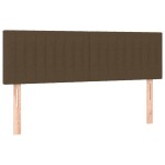 vidaXL Tăblii de pat, 2 buc., maro închis, 72x5x78/88 cm, textil vidaXL Tăblii de pat, 2 buc., maro închis, 72x5x78/88 cm, textil