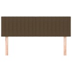 vidaXL Tăblii de pat, 2 buc., maro închis, 72x5x78/88 cm, textil vidaXL Tăblii de pat, 2 buc., maro închis, 72x5x78/88 cm, textil