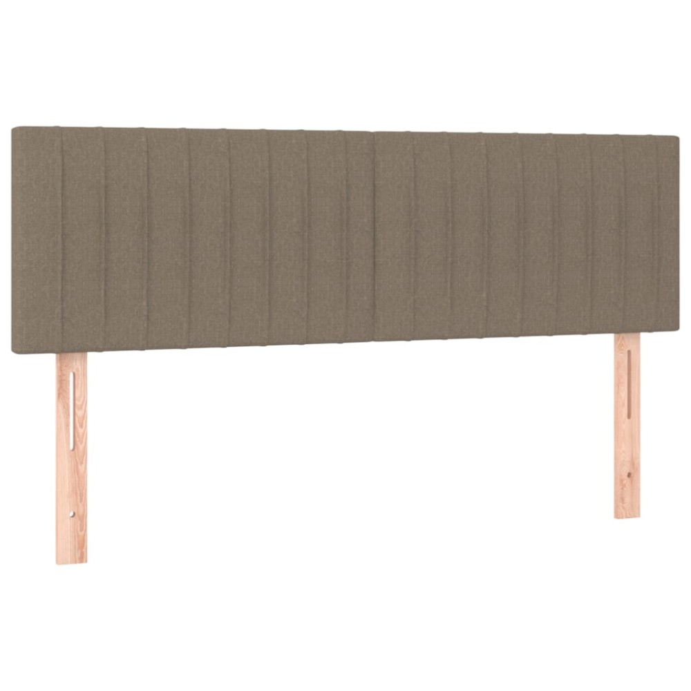 vidaXL Tăblii de pat, 2 buc., gri taupe, 72x5x78/88 cm, textil