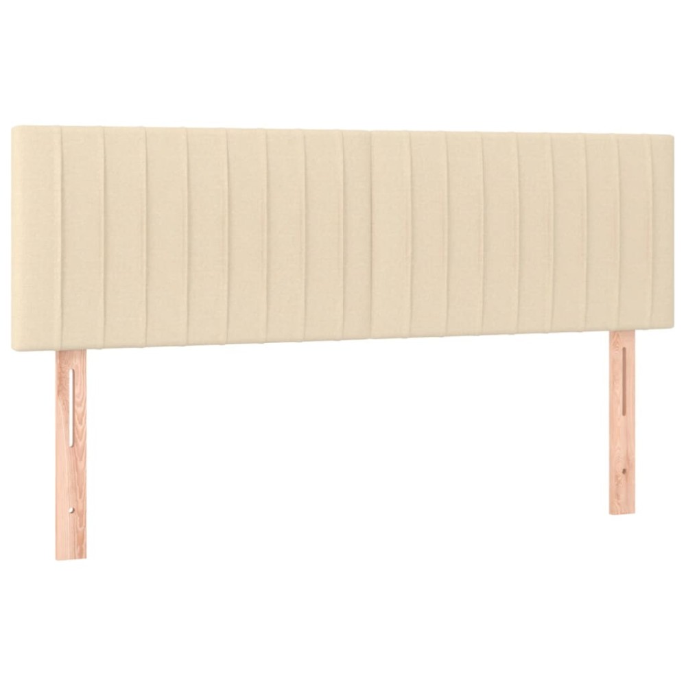 vidaXL Tăblii de pat, 2 buc., crem, 72x5x78/88 cm, textil