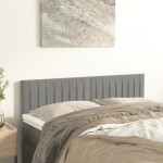 vidaXL Tăblii de pat, 2 buc., gri deschis, 72x5x78/88 cm, catifea vidaXL Tăblii de pat, 2 buc., gri deschis, 72x5x78/88 cm, catifea