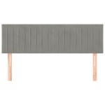 vidaXL Tăblii de pat, 2 buc., gri deschis, 72x5x78/88 cm, catifea vidaXL Tăblii de pat, 2 buc., gri deschis, 72x5x78/88 cm, catifea