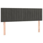 vidaXL Tăblii de pat, 2 buc., gri închis, 72x5x78/88 cm, catifea vidaXL Tăblii de pat, 2 buc., gri închis, 72x5x78/88 cm, catifea