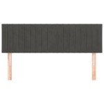 vidaXL Tăblii de pat, 2 buc., gri închis, 72x5x78/88 cm, catifea vidaXL Tăblii de pat, 2 buc., gri închis, 72x5x78/88 cm, catifea