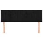 vidaXL Tăblii de pat, 2 buc., negru, 72x5x78/88 cm, catifea vidaXL Tăblii de pat, 2 buc., negru, 72x5x78/88 cm, catifea