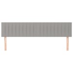vidaXL Tăblii de pat, 2 buc, gri deschis, 80x5x78/88 cm, textil