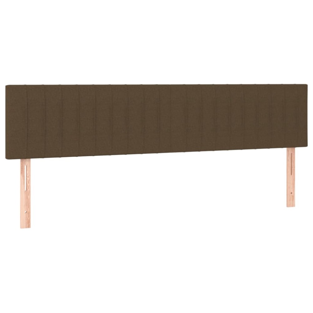 vidaXL Tăblii de pat, 2 buc, maro închis, 80x5x78/88 cm, textil