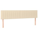 vidaXL Tăblii de pat, 2 buc, crem, 80x5x78/88 cm, textil
