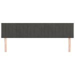 vidaXL Tăblii de pat, 2 buc, gri închis, 80x5x78/88 cm, catifea vidaXL Tăblii de pat, 2 buc, gri închis, 80x5x78/88 cm, catifea