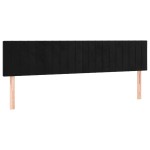 vidaXL Tăblii de pat, 2 buc, negru, 80x5x78/88 cm, catifea vidaXL Tăblii de pat, 2 buc, negru, 80x5x78/88 cm, catifea