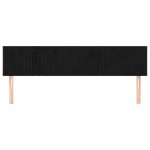 vidaXL Tăblii de pat, 2 buc, negru, 80x5x78/88 cm, catifea vidaXL Tăblii de pat, 2 buc, negru, 80x5x78/88 cm, catifea