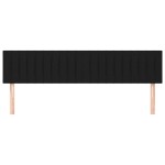 vidaXL Tăblii de pat, 2 buc, negru, 90x5x78/88 cm, textil