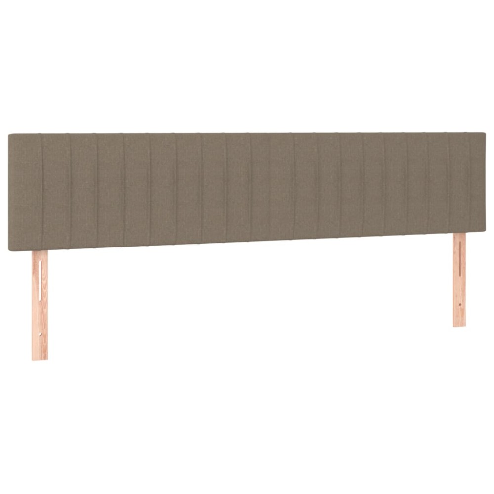 vidaXL Tăblii de pat, 2 buc, gri taupe, 90x5x78/88 cm, textil