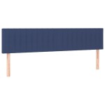 vidaXL Tăblii de pat, 2 buc, albastru, 90x5x78/88 cm, textil