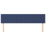 vidaXL Tăblii de pat, 2 buc, albastru, 90x5x78/88 cm, textil