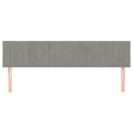 vidaXL Tăblii de pat, 2 buc, gri deschis, 90x5x78/88 cm, catifea vidaXL Tăblii de pat, 2 buc, gri deschis, 90x5x78/88 cm, catifea