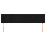 vidaXL Tăblii de pat, 2 buc, negru, 90x5x78/88 cm, catifea