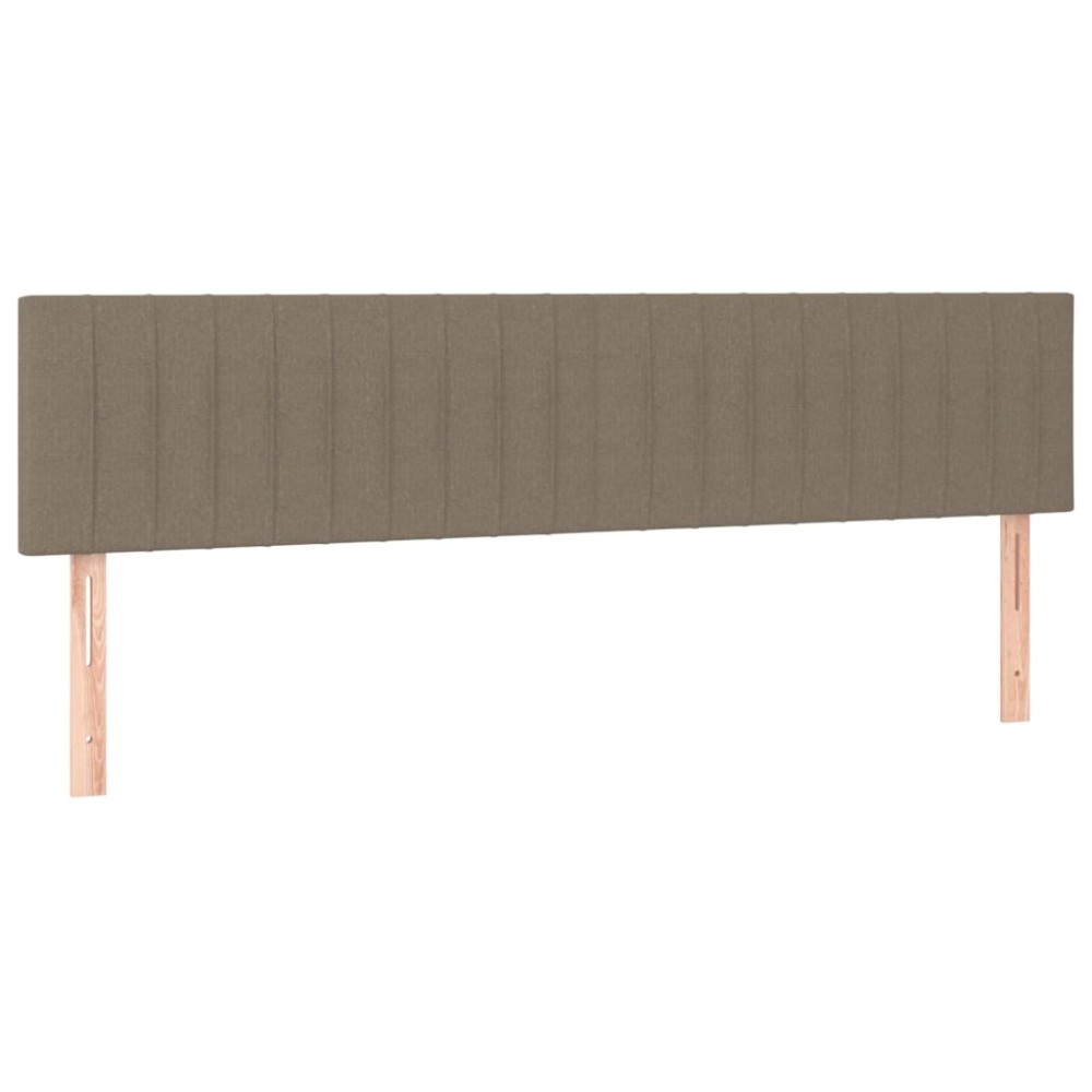 vidaXL Tăblii de pat, 2 buc, gri taupe, 100x5x78/88 cm, textil