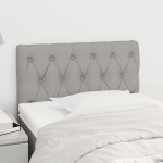 vidaXL Tăblie de pat, gri deschis, 80x7x78/88 cm, textil